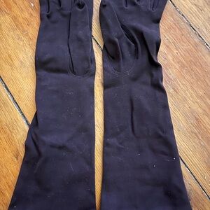 Vintage Long Black Gloves